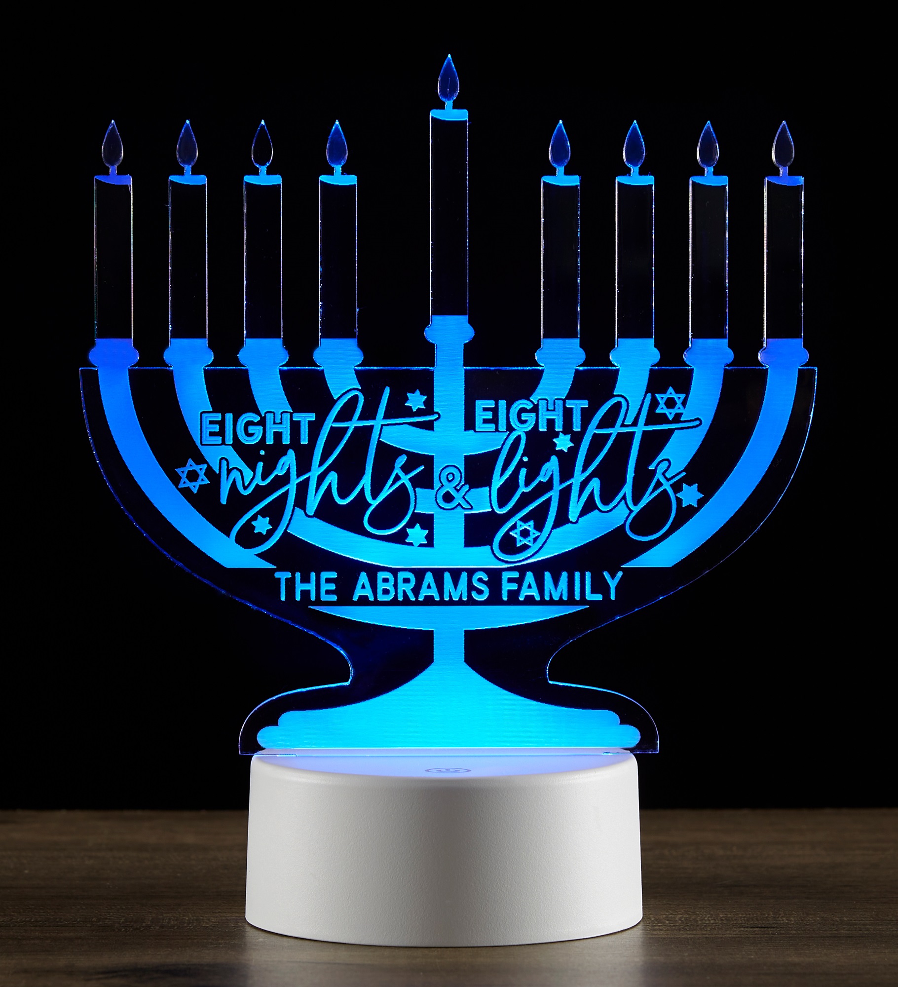 Hanukkah Menorah Personalized LED Sign